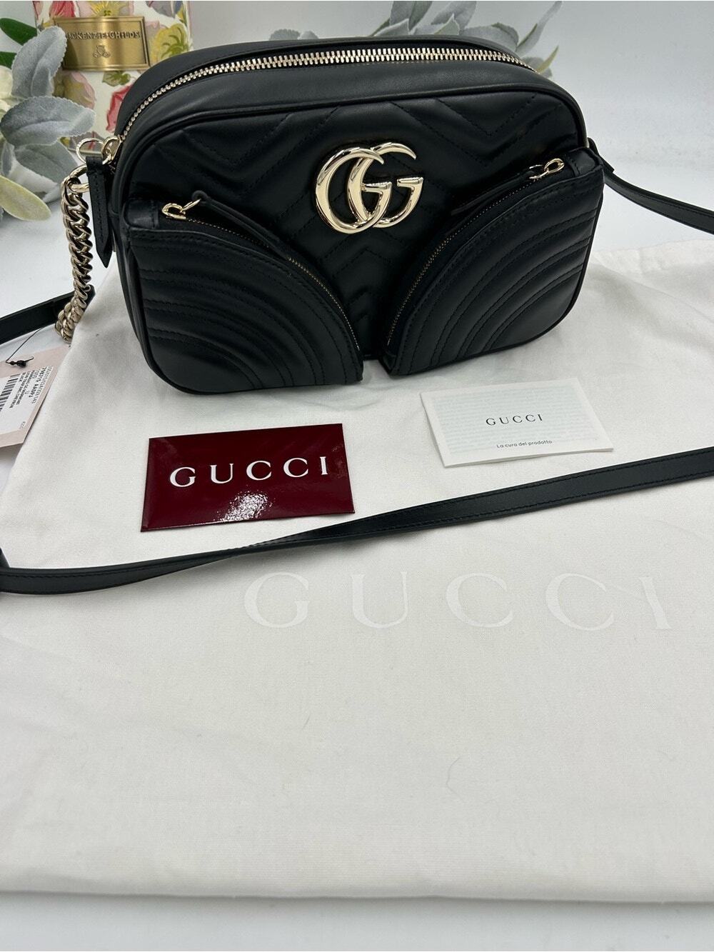 Women's Gucci, GG Marmont quilted leather shoulder bag made in Italy